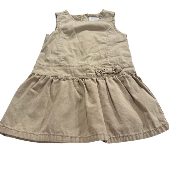 The Children's Place Other - The Children’s Place Toddler Girl 2T Tan Uniform Bow Dress